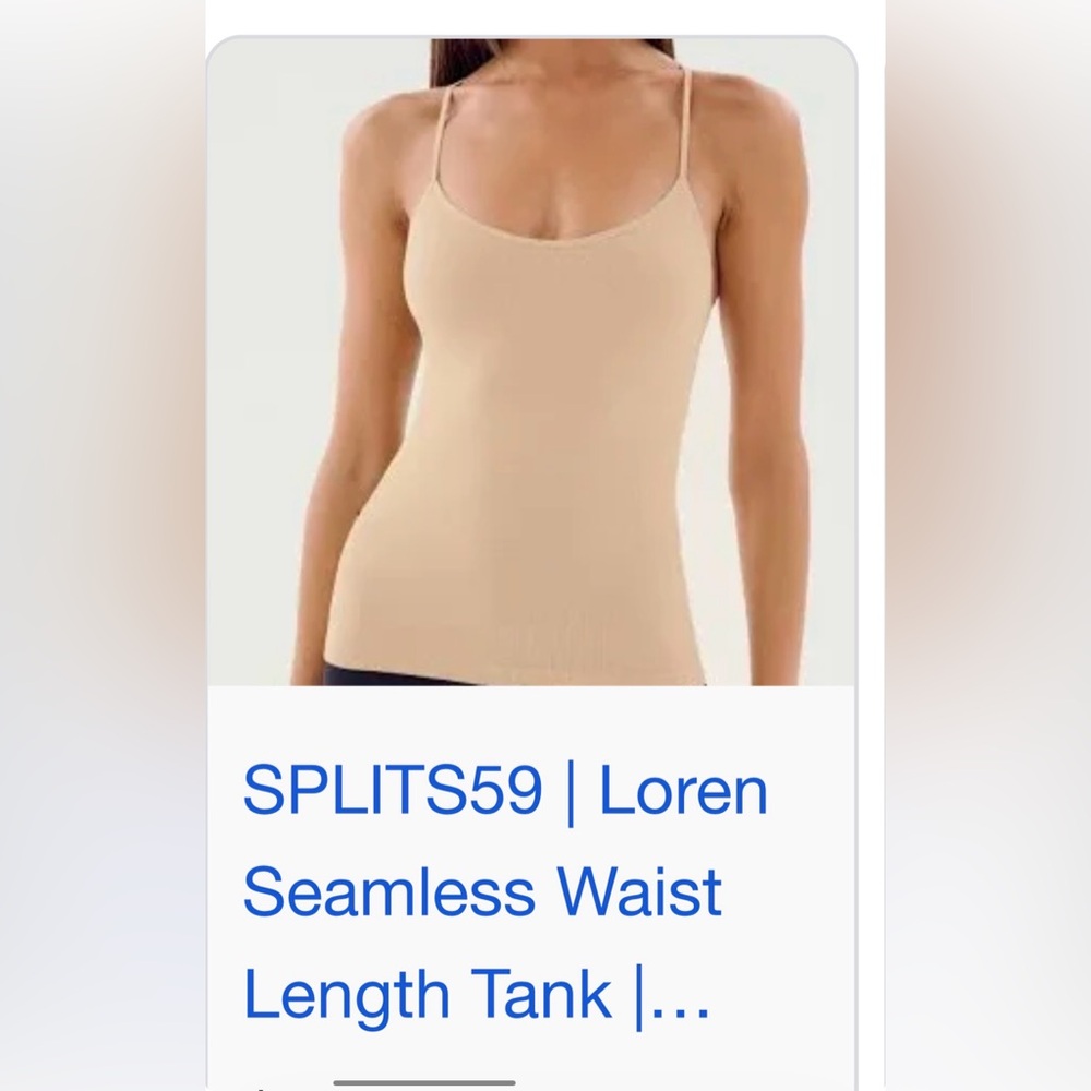 Splits59 Seamless Tank Top in Nude Beige